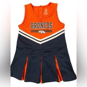 NFL Denver Broncos Cheerleader Dress Size: 3T Baby Girls Orange Blue